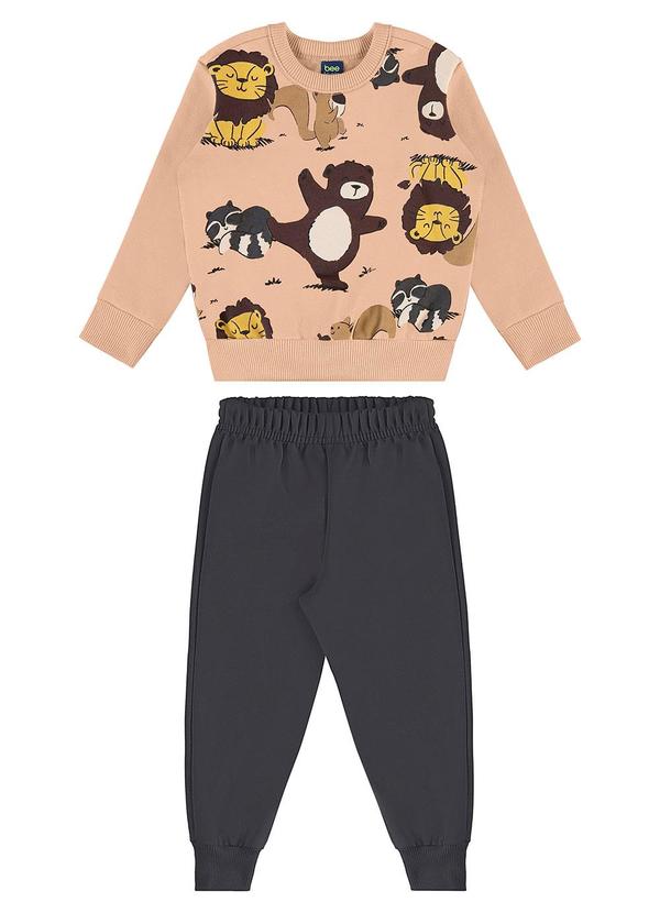 Conjunto Peludinhos Blusão Marrom