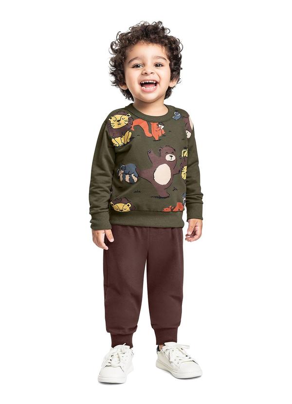 Conjunto Peludinhos Blusão Verde
