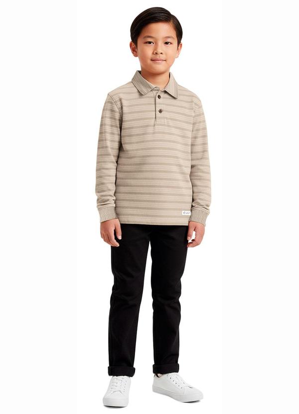Conjunto Polo Listrada Cáqui