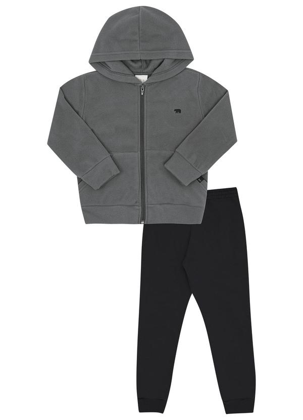 Conjunto Primeiros Passos Malha Soft Cinza