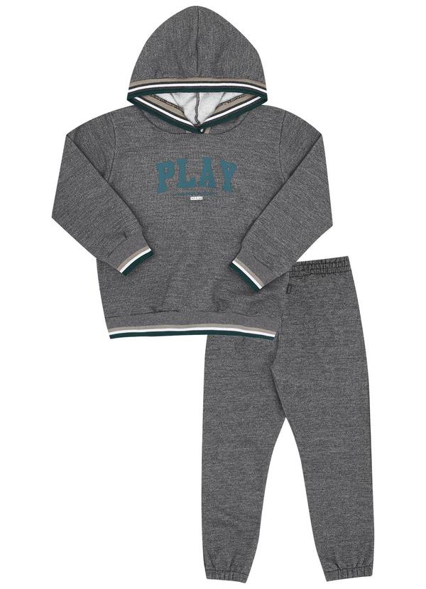 Conjunto Primeiros Passos Menino Moletom Cinza
