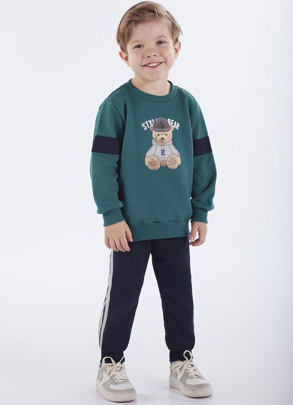 Conjunto Primeiros Passos Menino Moletom Verde