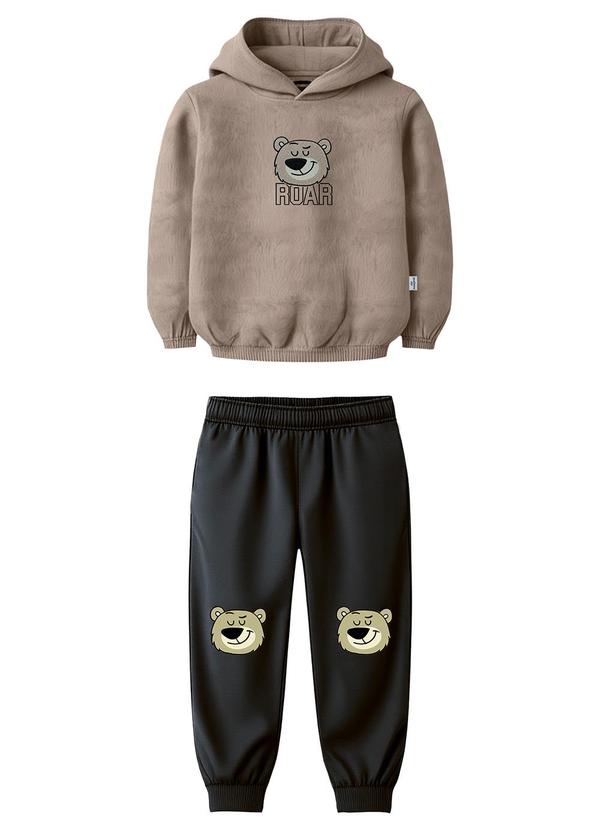 Conjunto Roar Ursinho em Pelúcia Taupe