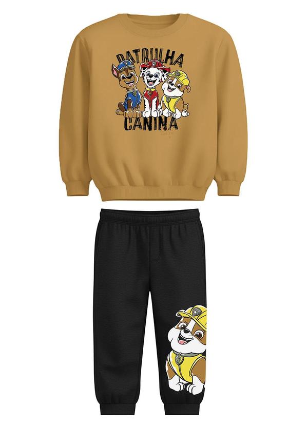 Conjunto Rubble® em Moletom Flanelado Amarelo