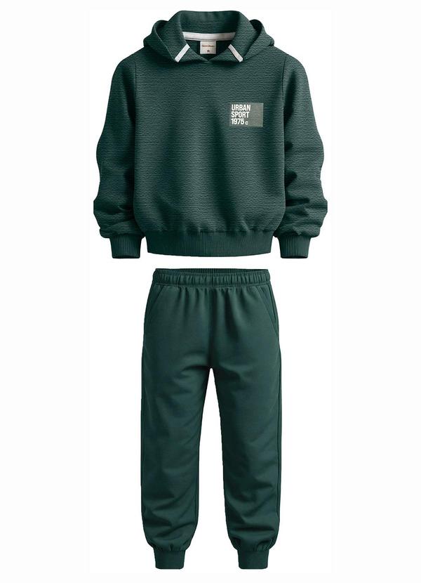 Conjunto Sport em Moletom Verde Esmeralda