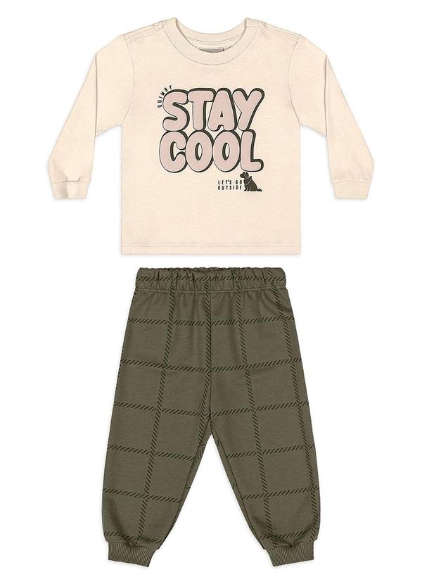 Conjunto Stay Cool para Bebê Menino Bege