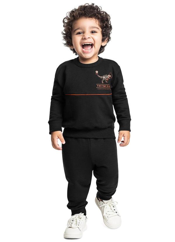 Conjunto T-Rex Time Infantil Preto