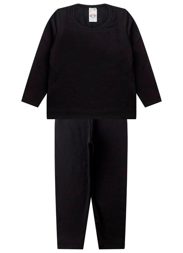 Conjunto Termico Infantil Segunda Pele Preto