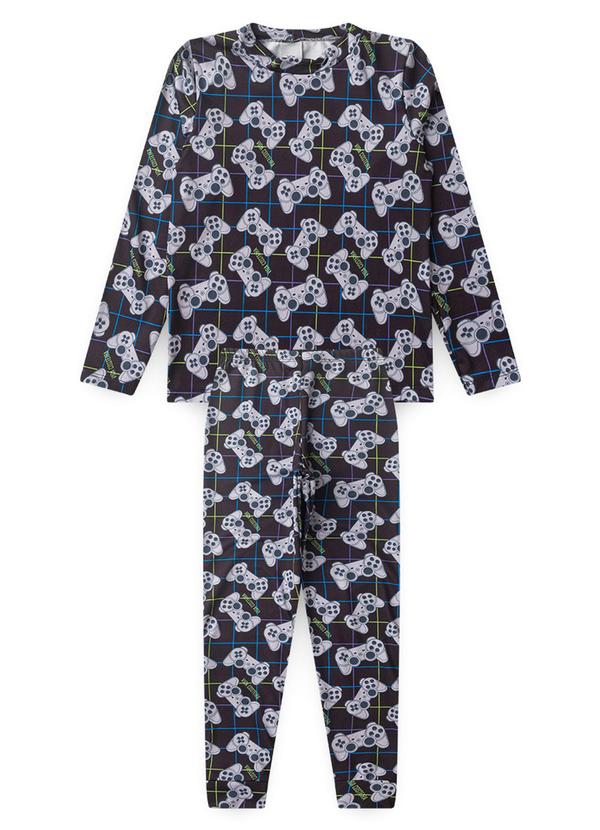 Vista 2 Conjunto Térmico Infantil Sublimado Preto VIDA COSTEIRA VIDA COSTEIRA