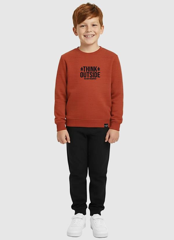 Conjunto Think Outside em Moletinho Terracota