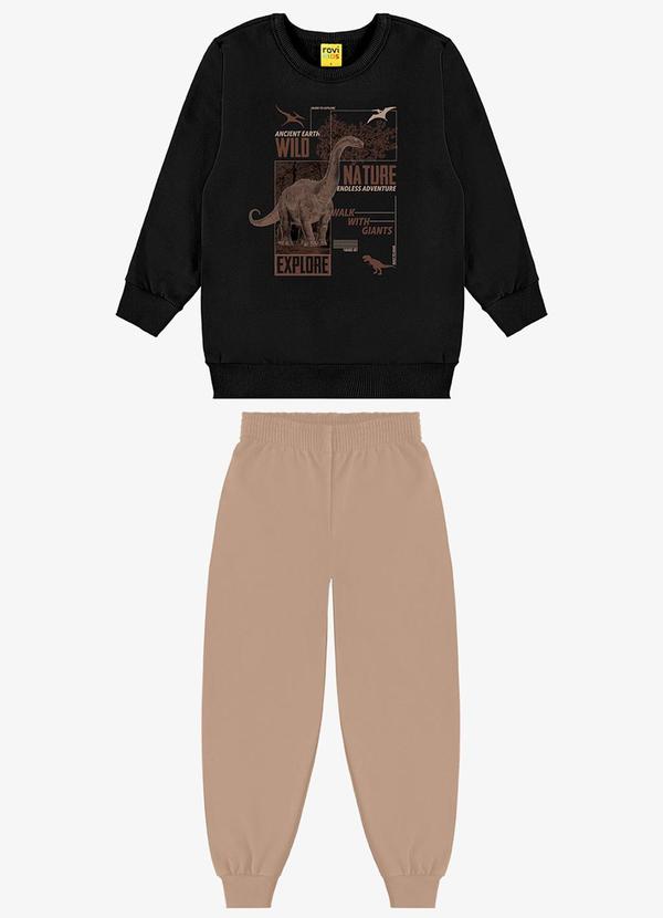Kit Conjunto Blusão com Calça Preto