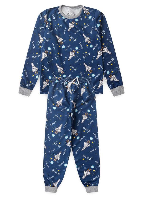 Moletom Infantil Foguete Azul Escuro