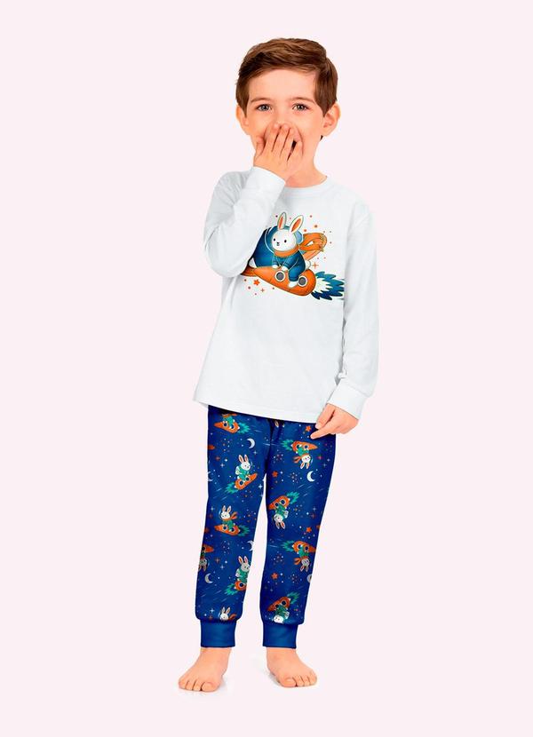 Pijama Infantil Menino Coelhinho Branco