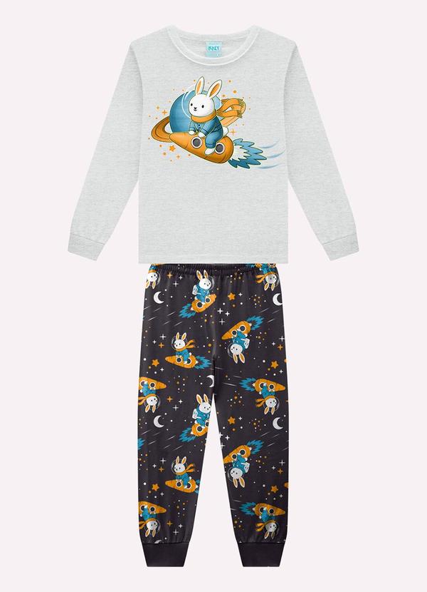 Pijama Infantil Menino Coelhinho Cinza