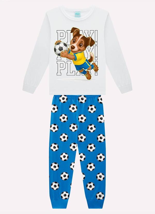 Pijama Infantil Menino Copa do Mundo Branco