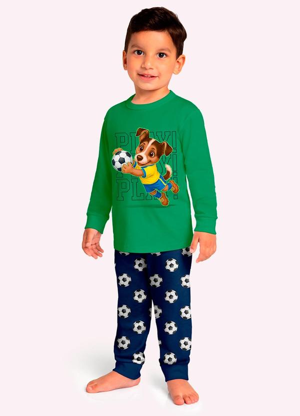 Pijama Infantil Menino Copa do Mundo Verde