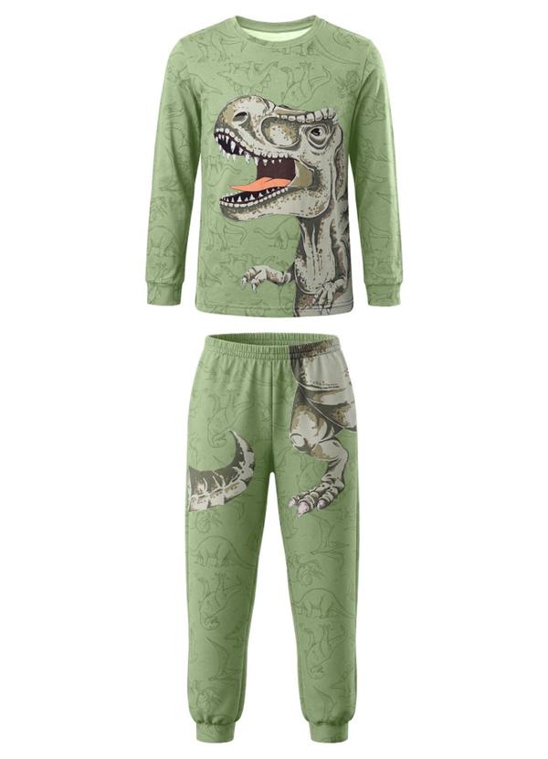 Pijama Infantil Menino em Malha Verde