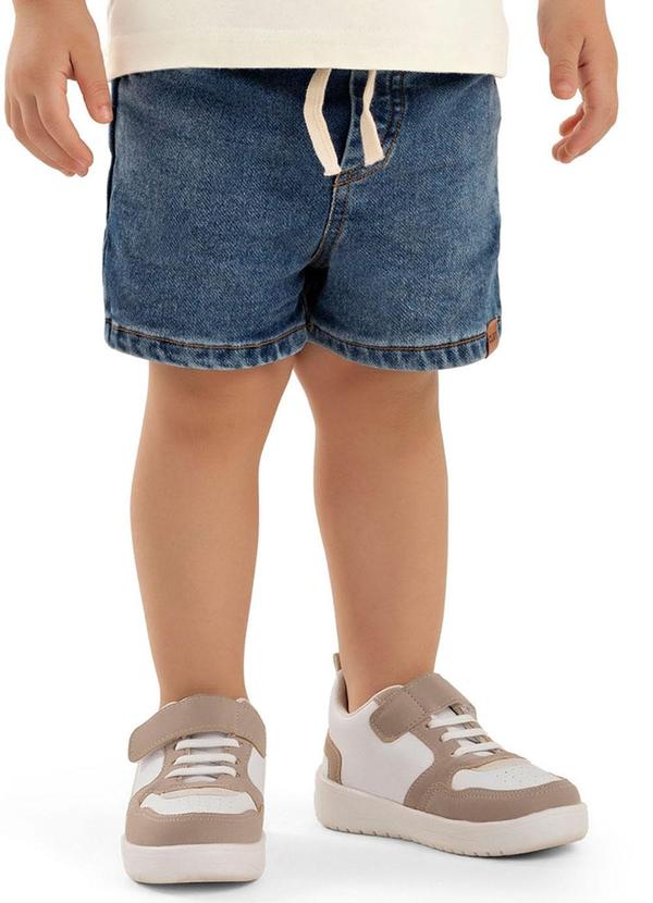 Vista 2 Bermuda Infantil Menino Jeans Moletom Azul Colorittá Colorittá