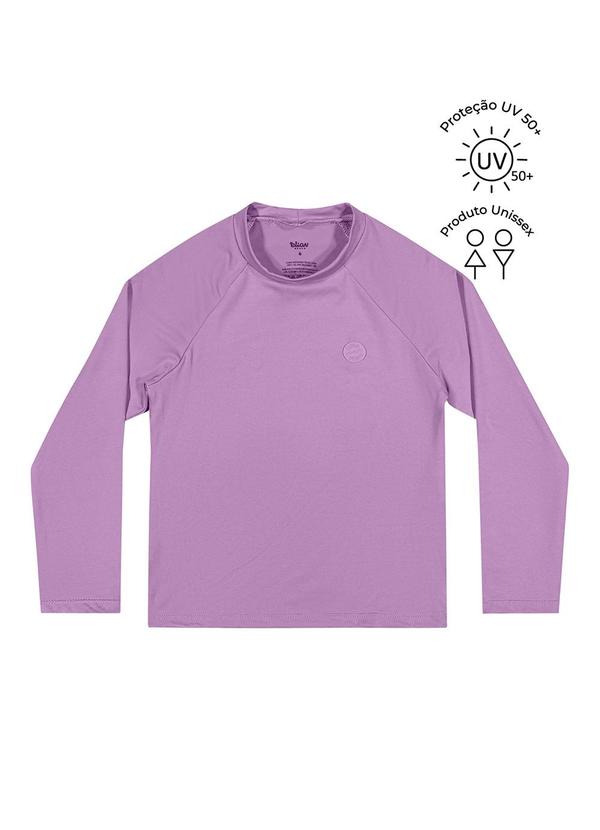 Vista 2 Blusa Infantil Unissex com Proteção Solar Lilás Elian Elian