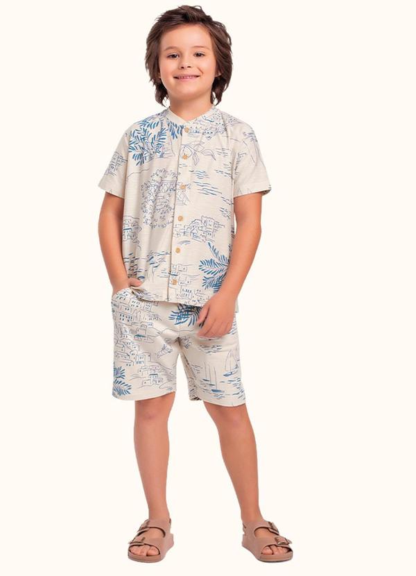 Conjunto Camisa e Bermuda Azul
