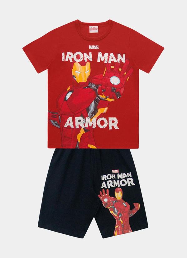 Cj.Camiseta/Bermuda Avengers Vermelho