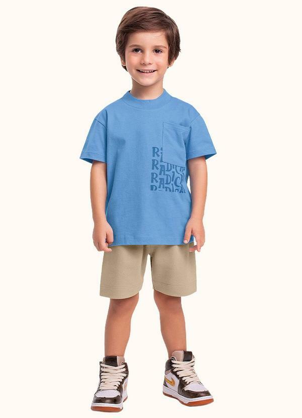 Conjunto Camiseta e Bermuda Azul