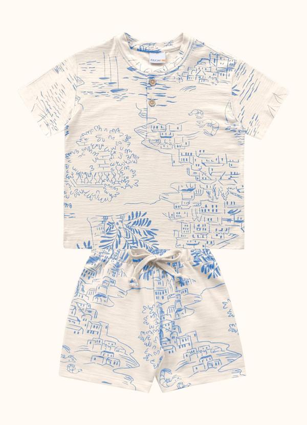 Conjunto Camiseta e Bermuda Azul