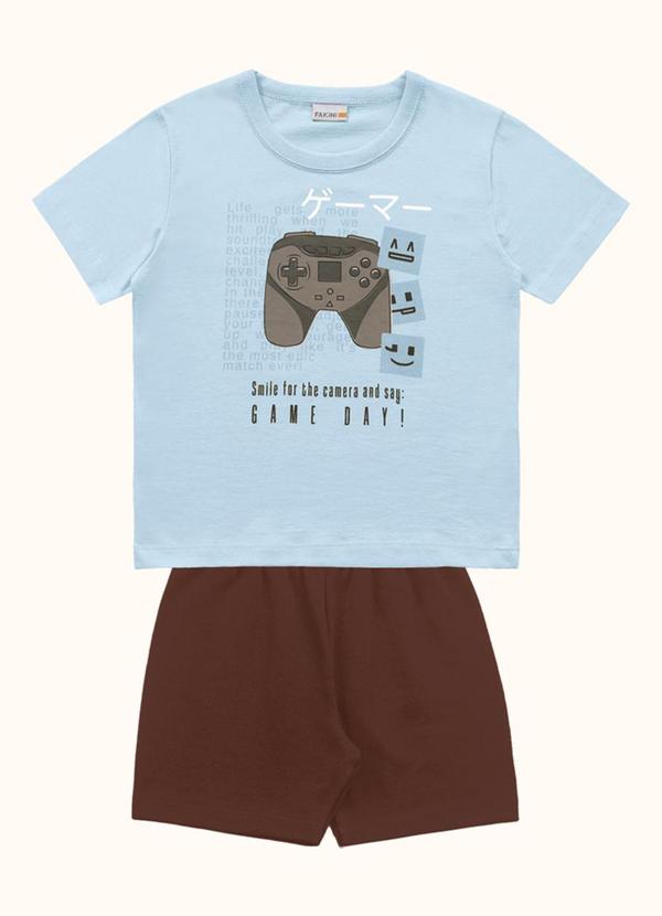 Conjunto Camiseta e Bermuda Azul