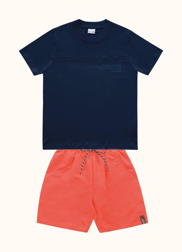 Conjunto Camiseta e Bermuda Azul