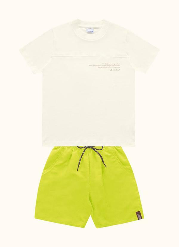 Cj.Camiseta/Bermuda Bege