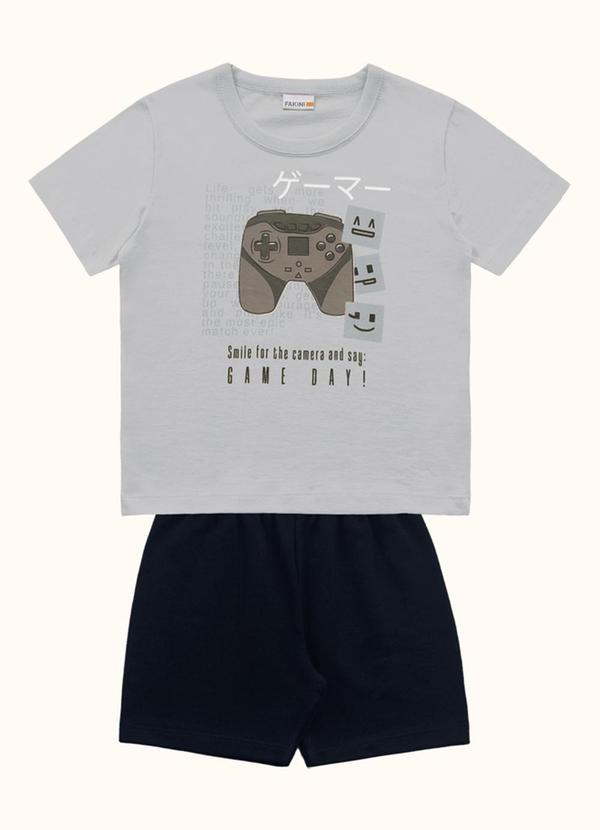 Conjunto Camiseta e Bermuda Cinza