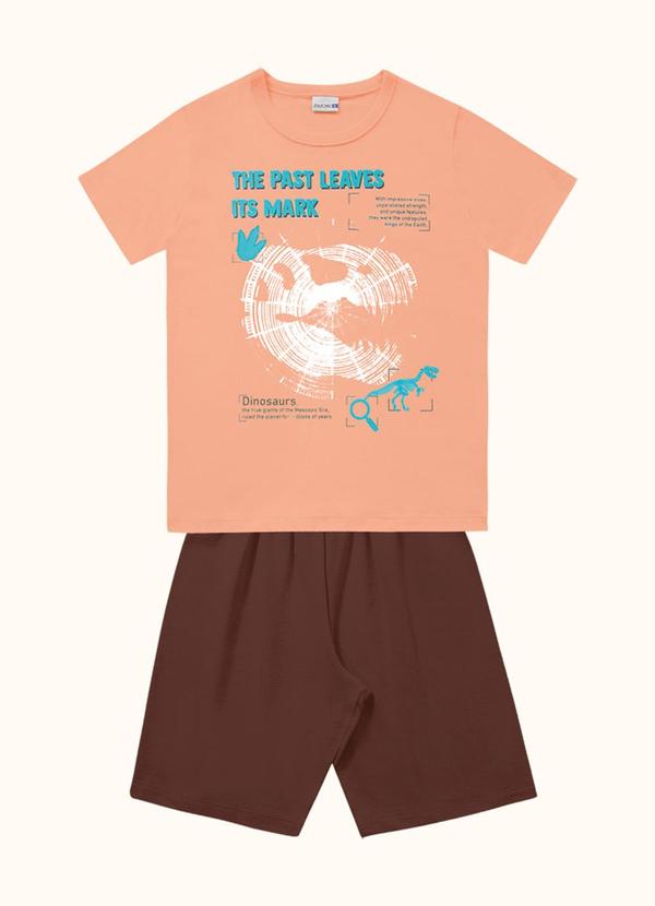 Conjunto Camiseta e Bermuda Laranja