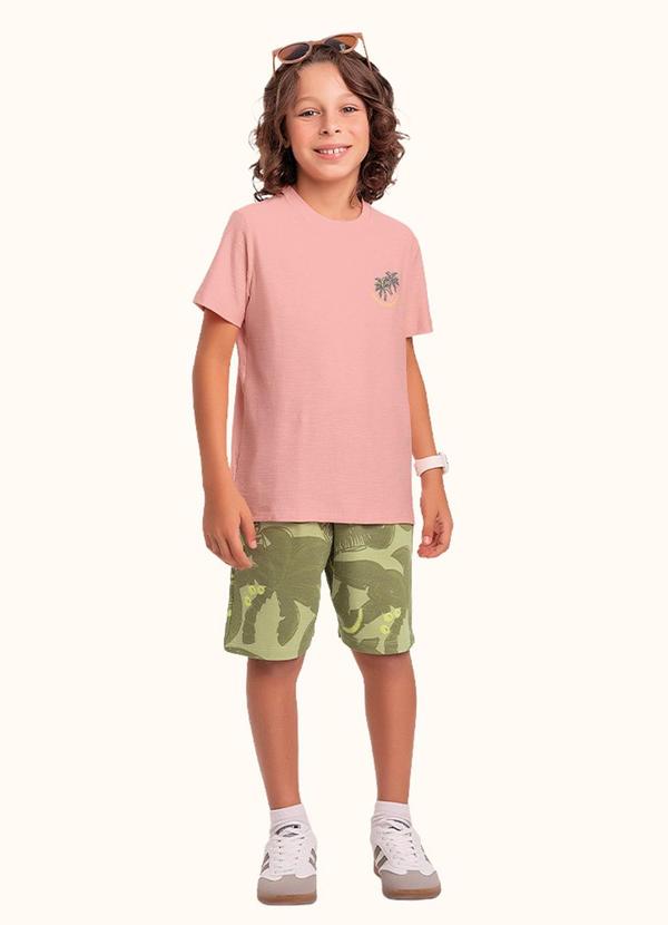 Vista 2 Cj.Camiseta/Bermuda Rosa Fakini Kids Fakini Kids