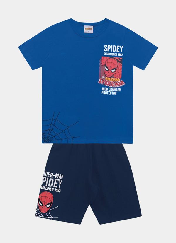 Vista 2 Cj.Camiseta/Bermuda Spider-Man Azul Fakini Kids Fakini Kids