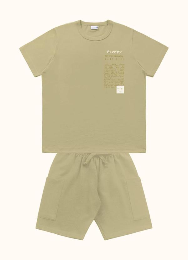 Conjunto Camiseta e Bermuda Verde