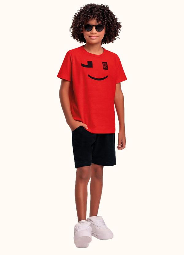 Cj.Camiseta/Bermuda Vermelho