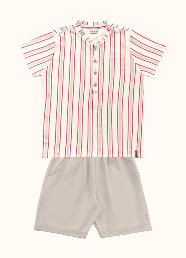 Conjunto Camiseta e Bermuda Vermelho