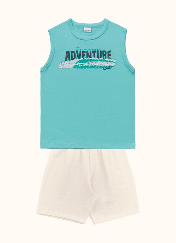 Conjunto Regata e Bermuda Azul