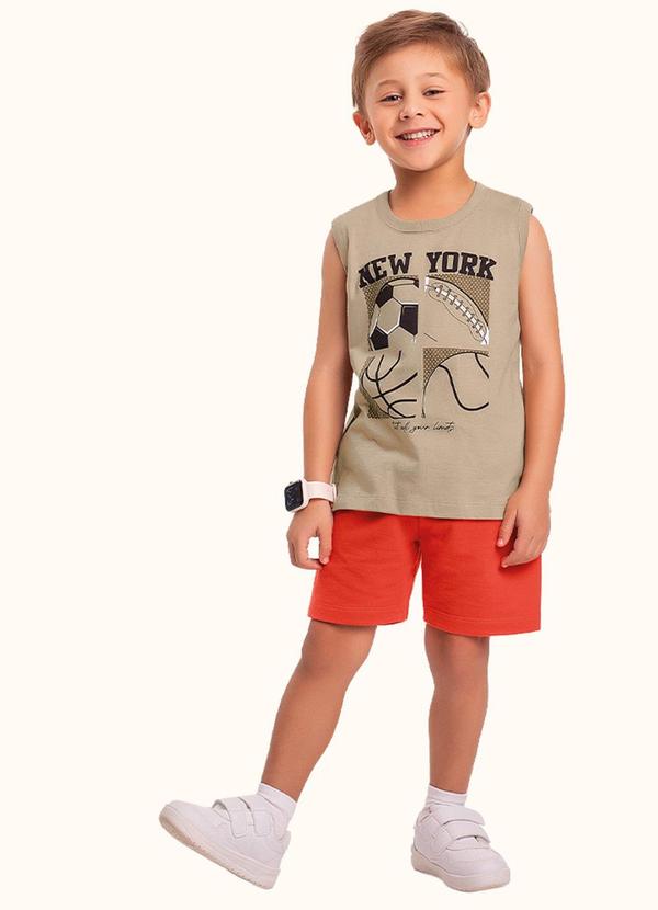 Conjunto Regata e Bermuda Bege