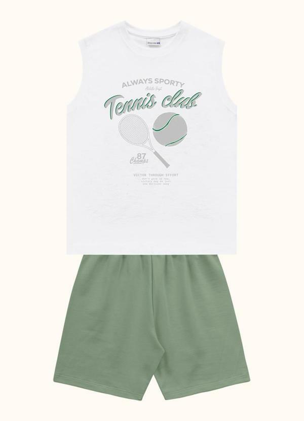Vista 2 Cj.Regata/Bermuda Branco Fakini Kids Fakini Kids