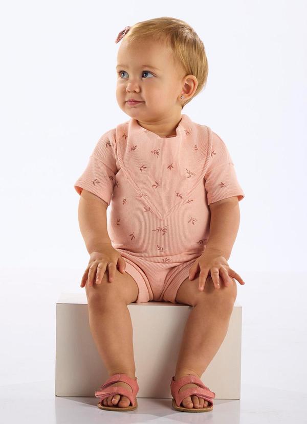 Vista 2 Conjunto 3 Peças Unissex Bebê Rosa Up Baby Up Baby
