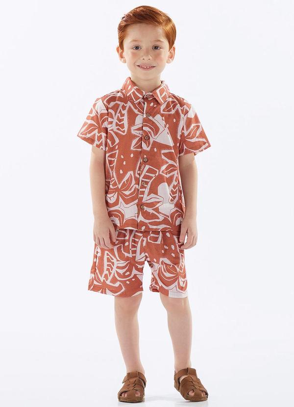 Conjunto Algodão Infantil Marrom