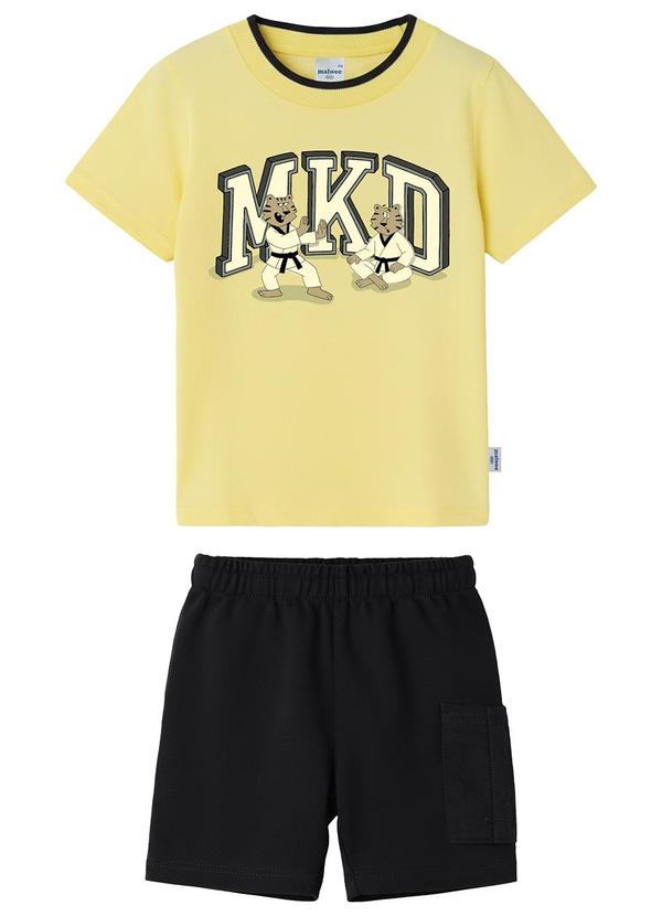 Conjunto Artes Marciais Mkd Amarelo Claro