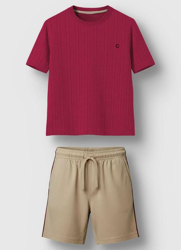 Conjunto Athletic Sport Dept. Texturizado Bordô