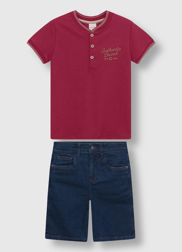 Conjunto Authentic Brand Vermelho