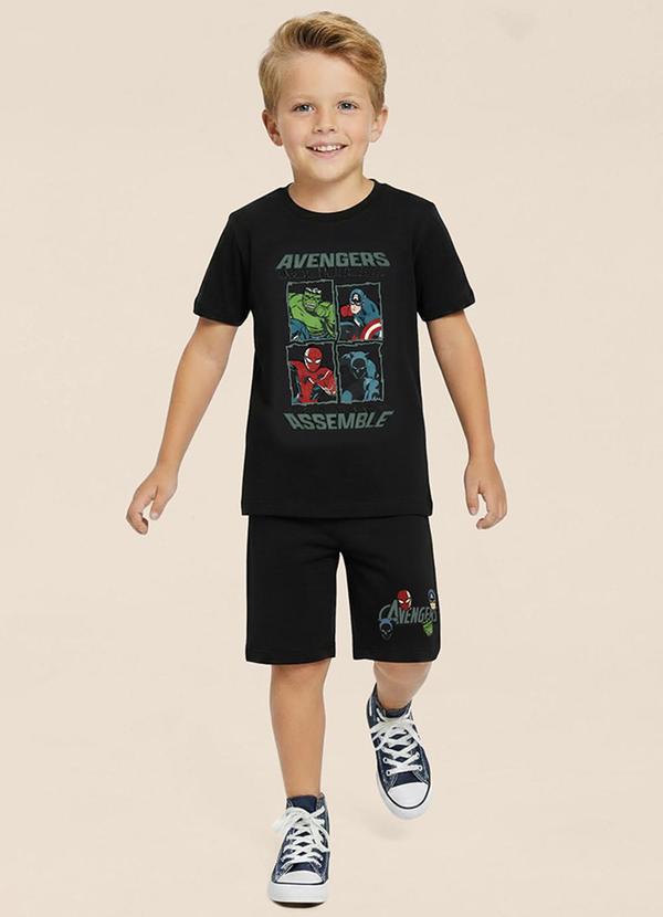 Conjunto Avengers Assemble Marvel® Preto
