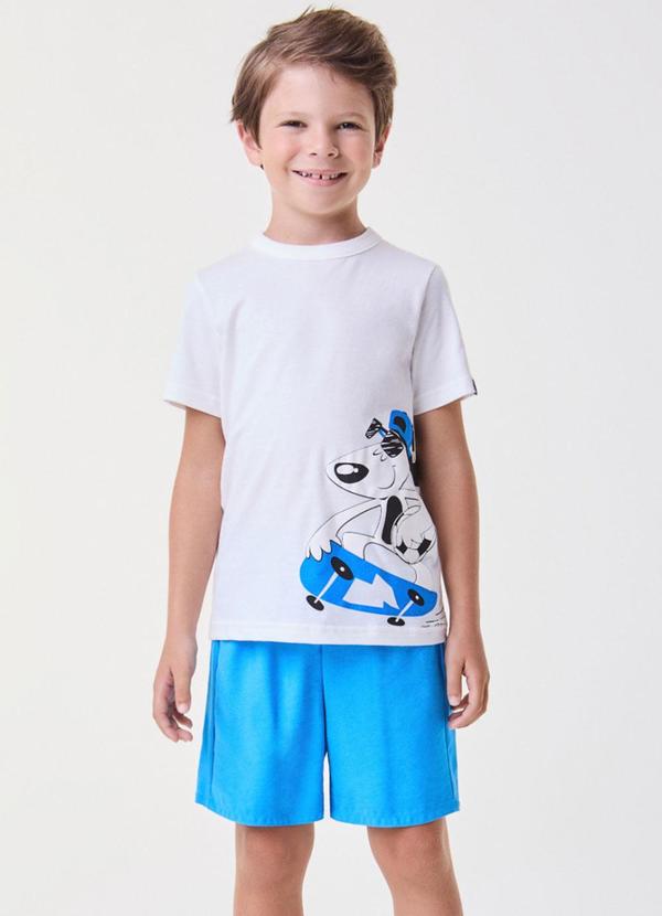 Conjunto Azul com Dog Skatista Azul
