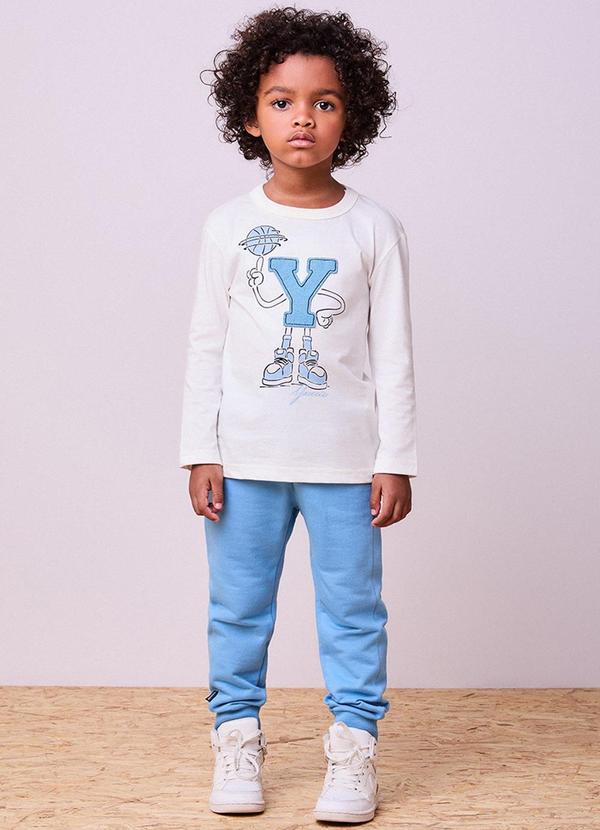 Conjunto Azul com Estampa Youccie Azul