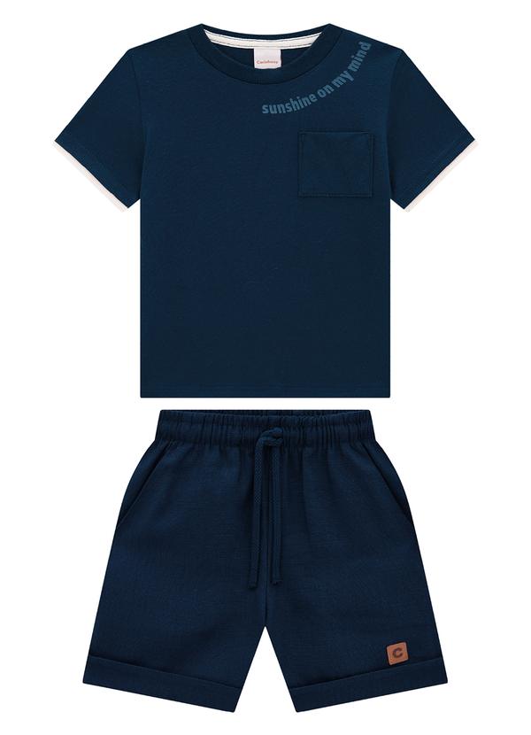 Vista 2 Conjunto Azul Marinho Menino Carinhoso Carinhoso