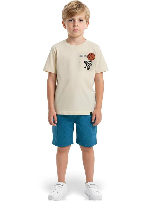 Conjunto Basquete com Bordado Off White
